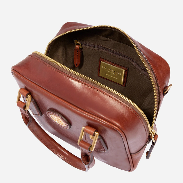 Torebka crossbody damska ze skóry naturalnej mała The Bridge Stodo 04540501 14 Brązowa (800070346578) - obraz 5