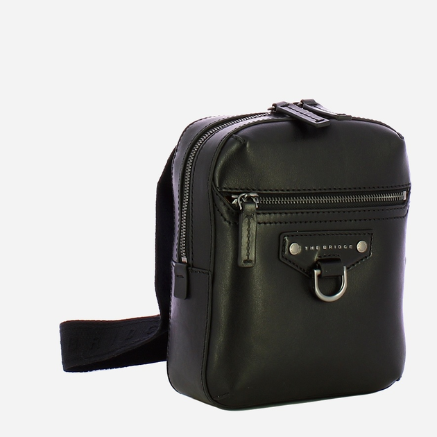 Torba przez ramię męska ze skóry naturalnej The Bridge Iacopo 056905EX 7R Czarna (800070346588) - obraz 3