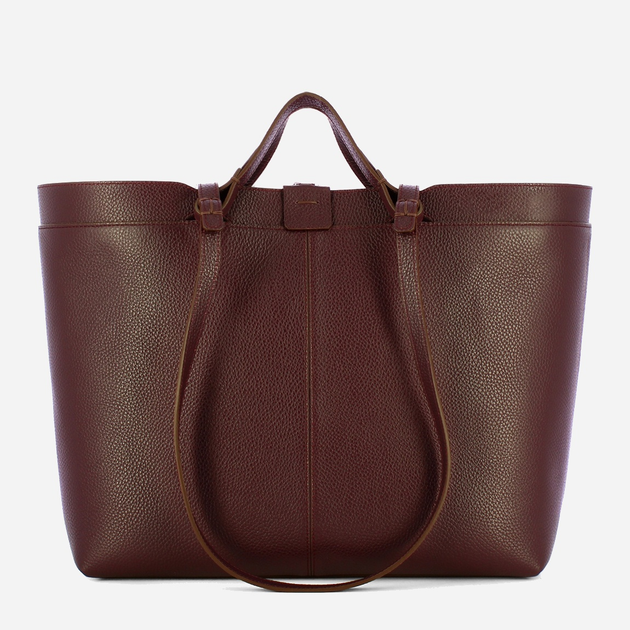 Torebka shopper ze skóry naturalnej Iuntoo Rivera 191002 Bordowa (800070346748) - obraz 2