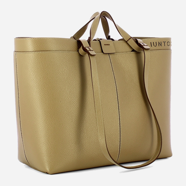 Torebka shopper ze skóry naturalnej Iuntoo Rivera 191002 Beżowa (800070346749) - obraz 3