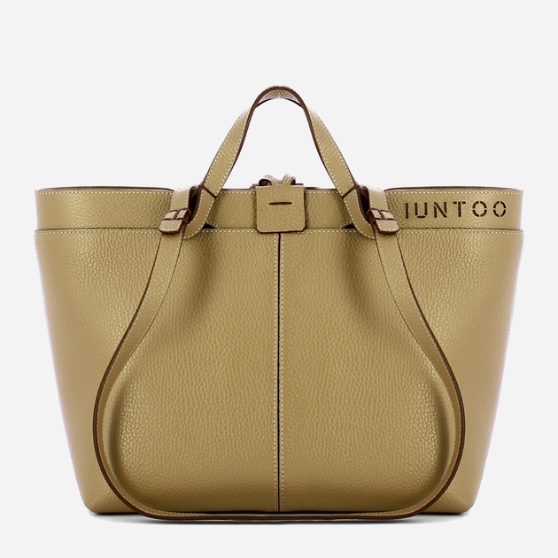 Torebka shopper ze skóry naturalnej Iuntoo Rivera 191003 Beżowa (800070346752) - obraz 1