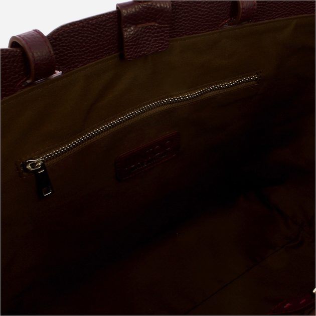 Torebka shopper ze skóry naturalnej Iuntoo Rivera 191003 Bordowa (800070346751) - obraz 4