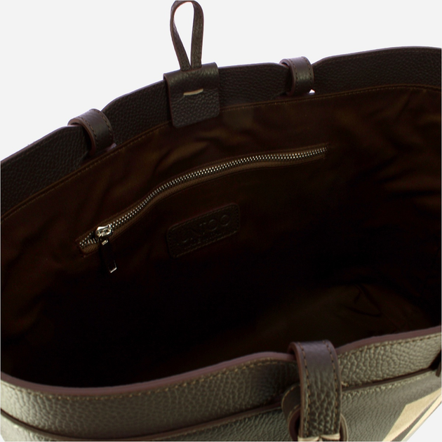 Torebka shopper ze skóry naturalnej Iuntoo Sibilla 191102 Brązowa (800070346757) - obraz 4