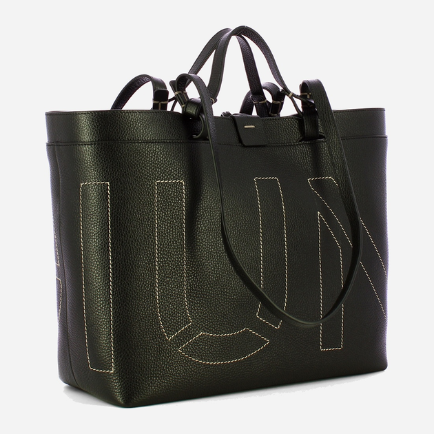 Torebka shopper ze skóry naturalnej Iuntoo Sibilla 191202 Czarna (800070346761) - obraz 3