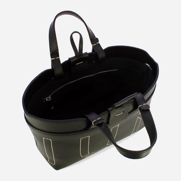 Torebka crossbody damska ze skóry naturalnej mała Iuntoo Sibilla 191204 Czarna (800070346765) - obraz 5