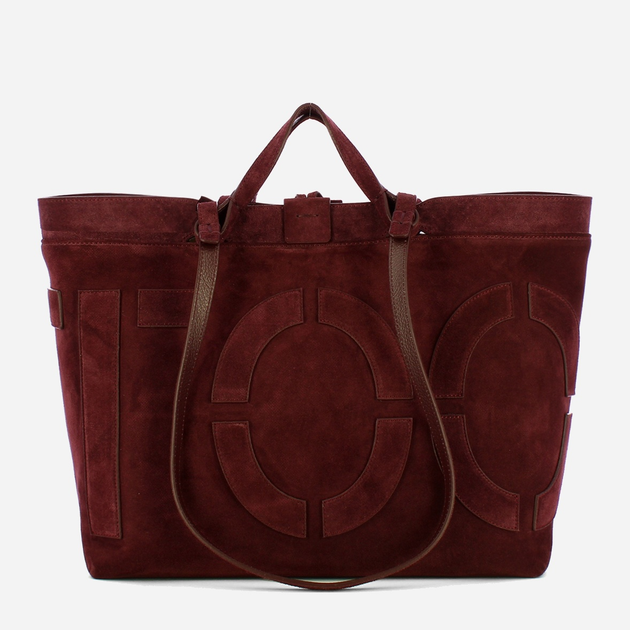 Torebka shopper ze skóry naturalnej Iuntoo Sibilla 191302 Bordowa (800070346766) - obraz 2