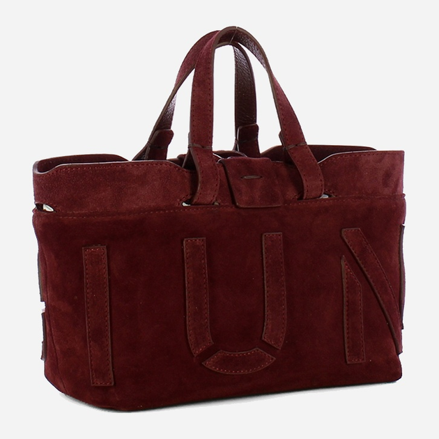 Torebka crossbody damska ze skóry naturalnej mała Iuntoo Sibilla 191304 Bordowa (800070346770) - obraz 3