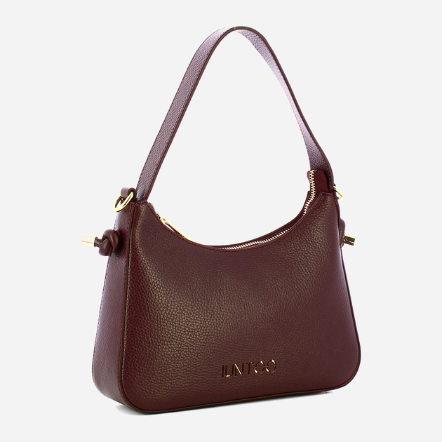Torebka crossbody damska ze skóry naturalnej mała Iuntoo Giunto 193002 Bordowa (800070347408) - obraz 3