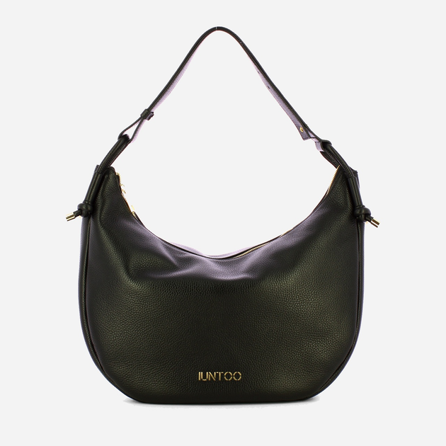 Torebka bagietka damska ze skóry naturalnej Iuntoo Giunto 193100 Czarna (800070347431) - obraz 1