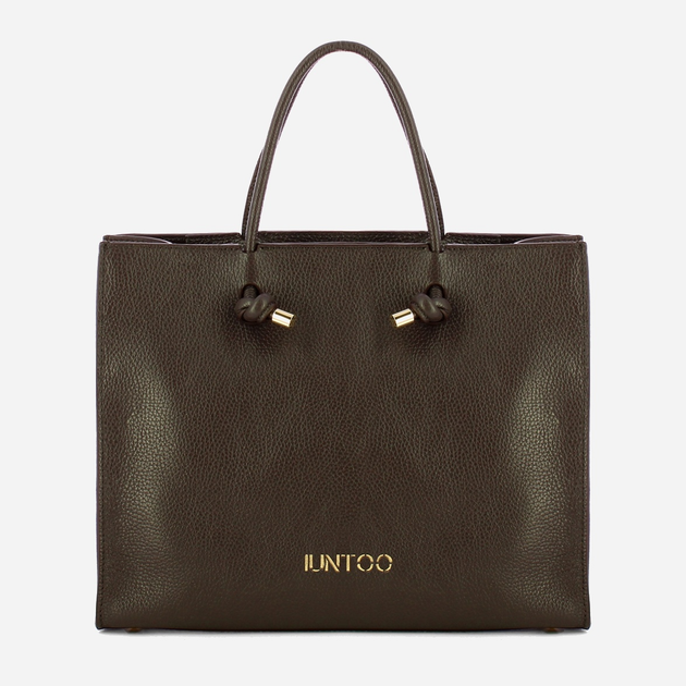 Torebka shopper ze skóry naturalnej Iuntoo Giunto 195001 Brązowa (800070347420) - obraz 1