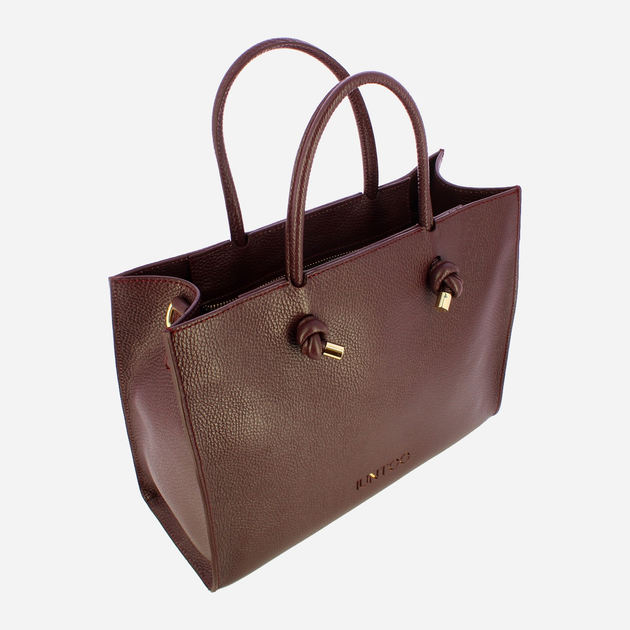Torebka shopper ze skóry naturalnej Iuntoo Giunto 195001 Bordowa (800070347421) - obraz 5