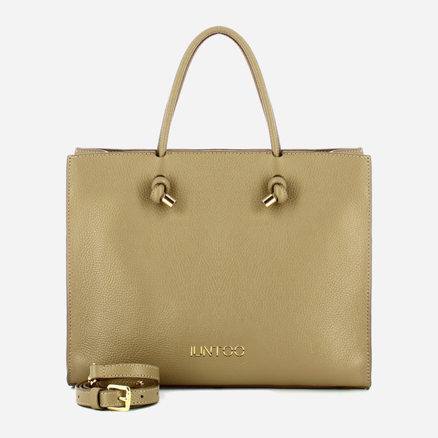 Torebka shopper ze skóry naturalnej Iuntoo Giunto 195001 Beżowa (800070347422) - obraz 4