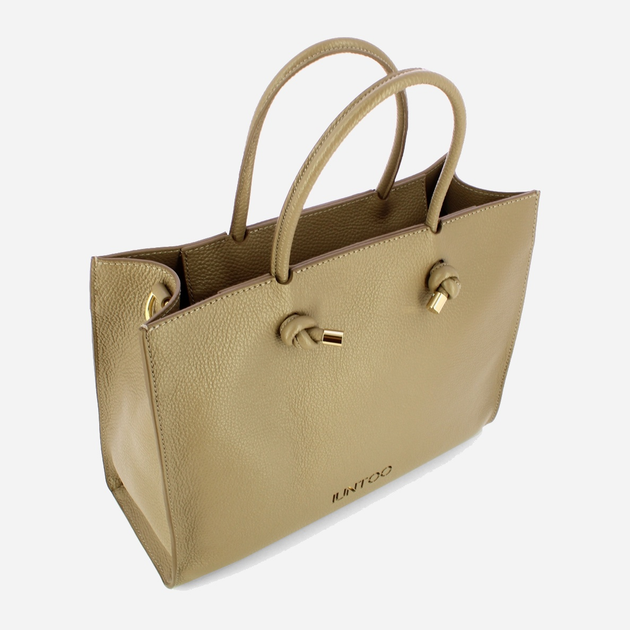 Torebka shopper ze skóry naturalnej Iuntoo Giunto 195001 Beżowa (800070347422) - obraz 5