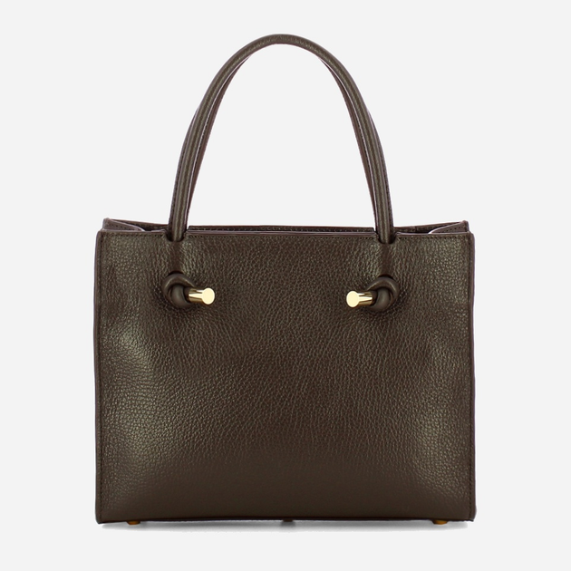 Torebka crossbody damska ze skóry naturalnej mała Iuntoo Giunto 195003 Ciemnobrązowa (800070347412) - obraz 2