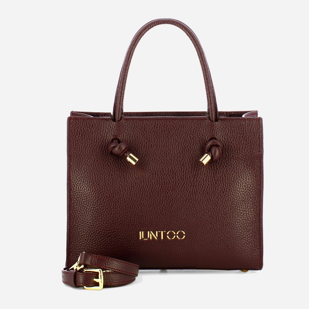 Torebka crossbody damska ze skóry naturalnej mała Iuntoo Giunto 195003 Bordowa (800070347413) - obraz 4