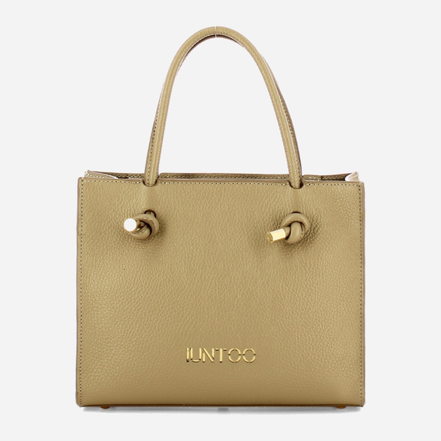 Torebka crossbody damska ze skóry naturalnej mała Iuntoo Giunto 195003 Beżowa (800070347415) - obraz 1