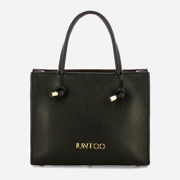 Torebka crossbody damska ze skóry naturalnej mała Iuntoo Giunto 195003 Czarna (800070347416) - obraz 1