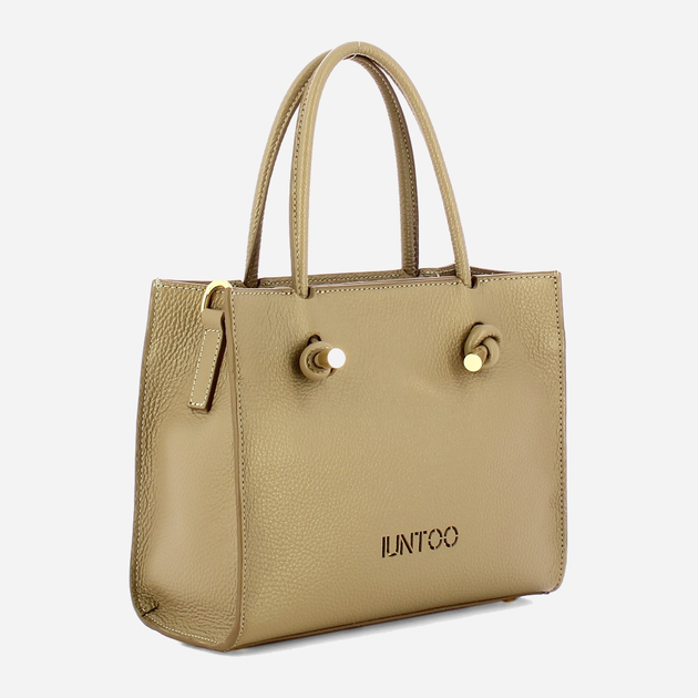Torebka crossbody damska ze skóry naturalnej mała Iuntoo Giunto 195003 Beżowa (800070347415) - obraz 3