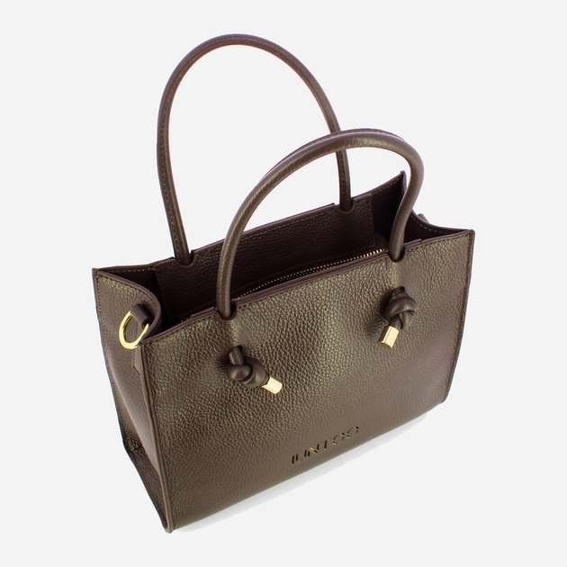 Torebka crossbody damska ze skóry naturalnej mała Iuntoo Giunto 195003 Ciemnobrązowa (800070347412) - obraz 5