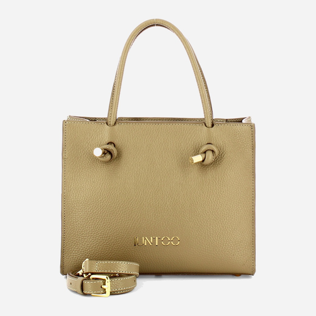 Torebka crossbody damska ze skóry naturalnej mała Iuntoo Giunto 195003 Beżowa (800070347415) - obraz 4