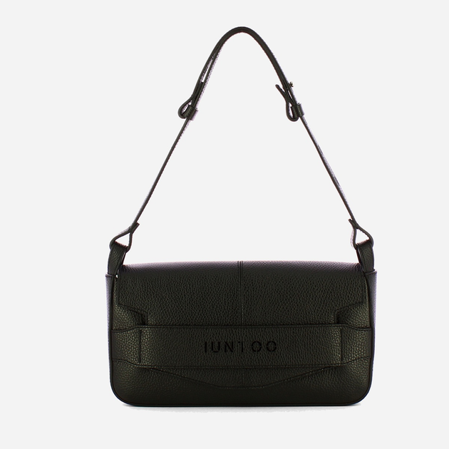 Torebka bagietka damska ze skóry naturalnej Iuntoo Silvia 196001 Czarna (800070346776) - obraz 1