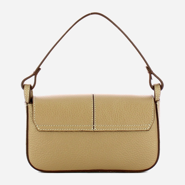 Torebka bagietka damska ze skóry naturalnej mała Iuntoo Silvia 196003 Beżowa (800070346778) - obraz 2