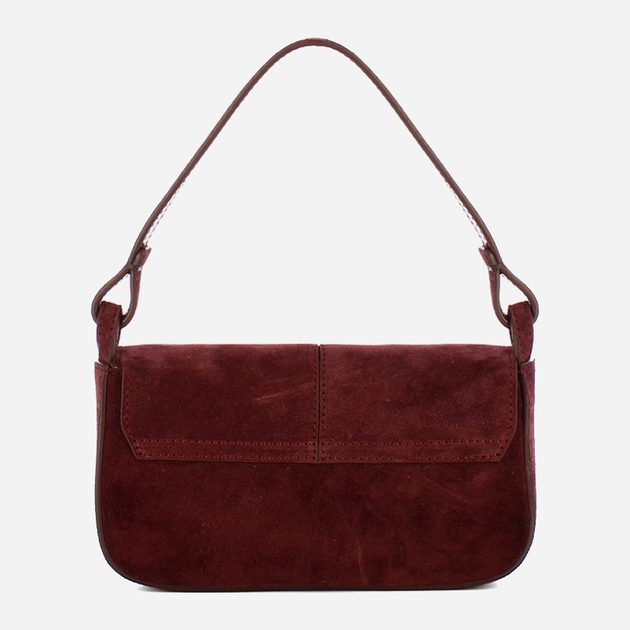 Torebka bagietka damska ze skóry naturalnej mała Iuntoo Silvia 196103 Bordowa (800070346782) - obraz 2