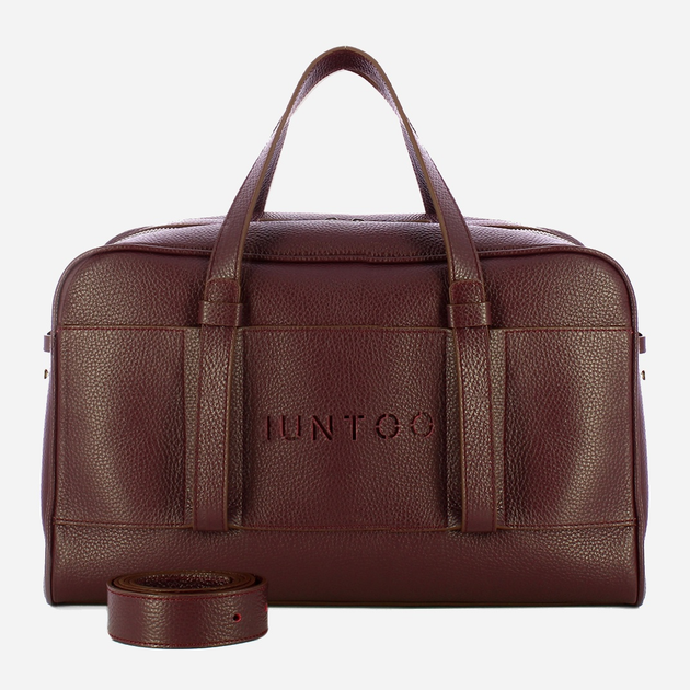 Torebka crossbody damska ze skóry naturalnej duża Iuntoo Priora 197001 Bordowa (800070346784) - obraz 4