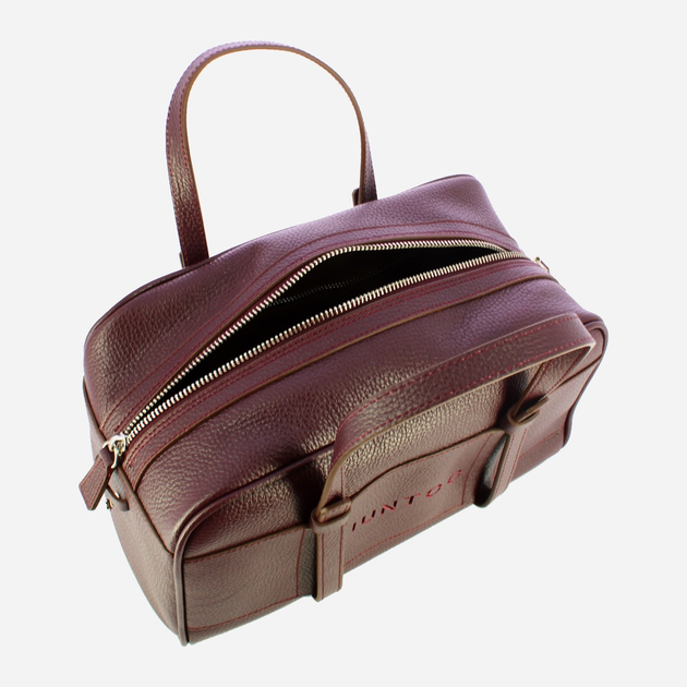 Torebka crossbody damska ze skóry naturalnej Iuntoo Priora 197003 Bordowa (800070346787) - obraz 5