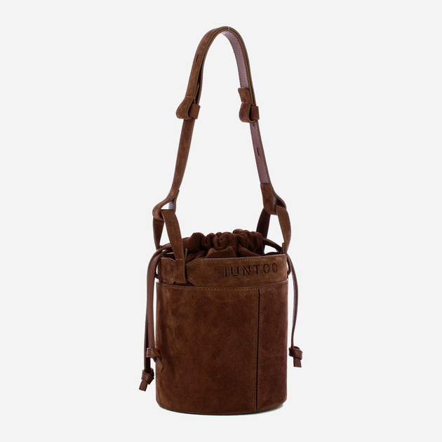 Torebka damska ze skóry naturalnej mała Iuntoo Infinito 199100 Ciemnobrązowa (800070346794) - obraz 3