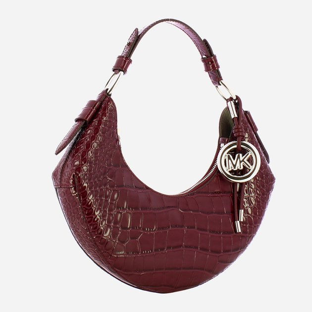 Сумка багет жіноча з натуральної шкіри середня Michael Kors Koa 30F5SQ4L6E 610 Бордова (800070349074) - зображення 3