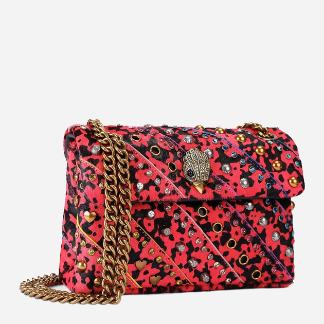 Сумка крос-боді через плече жіноча з натуральної шкіри маленька Kurt Geiger Kensington 3582255189 55 Червона (800070350183) - зображення 4