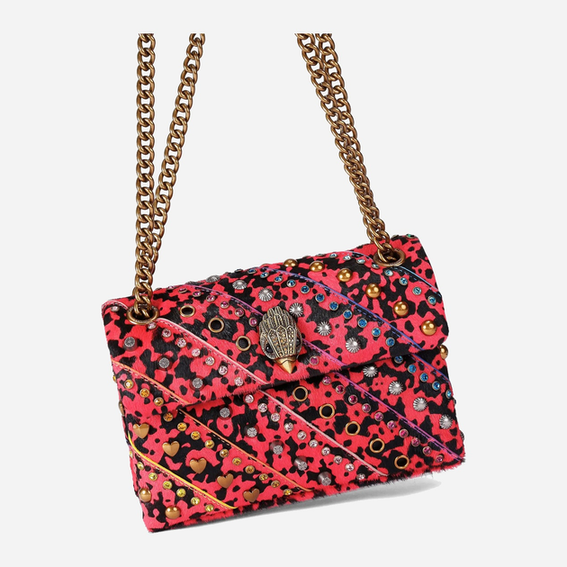 Сумка крос-боді через плече жіноча з натуральної шкіри маленька Kurt Geiger Kensington 3582255189 55 Червона (800070350183) - зображення 5