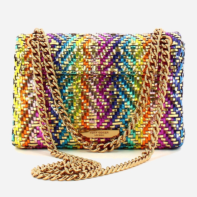 Сумка крос-боді через плече жіноча з натуральної шкіри маленька Kurt Geiger Kensington 3587899979 Різнокольорова (800070340261) - зображення 2