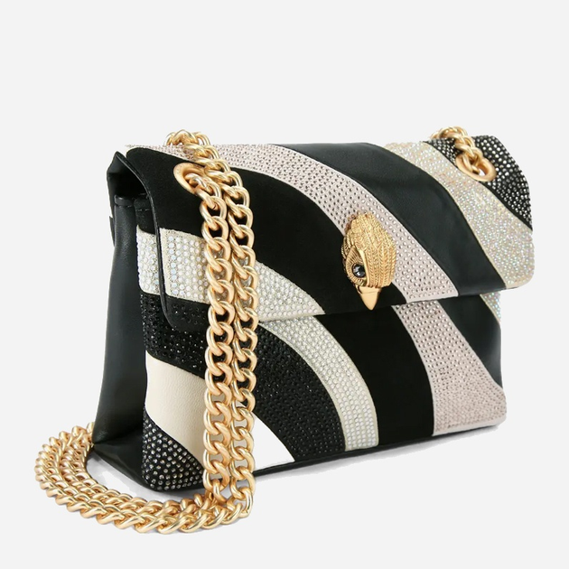 Сумка крос-боді через плече жіноча з натуральної шкіри маленька Kurt Geiger Kensington 4374309189 09 Чорна (800070350184) - зображення 4