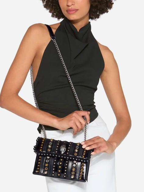 Сумка крос-боді через плече жіноча з натуральної шкіри маленька Kurt Geiger Kensington 4697005019 05 Чорна (800070350188) - зображення 2