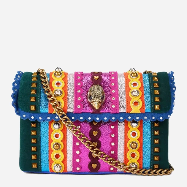 Torebka crossbody damska ze skóry naturalnej mała z łańcuszkiem Kurt Geiger Kensington 4697099109 99 Wielobarwna (800070350189) - obraz 1