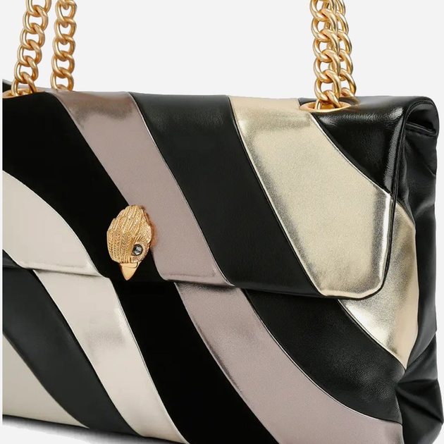 Сумка крос-боді через плече жіноча з натуральної шкіри велика Kurt Geiger Kensington 9796565109 65 Чорна (800070350185) - зображення 5