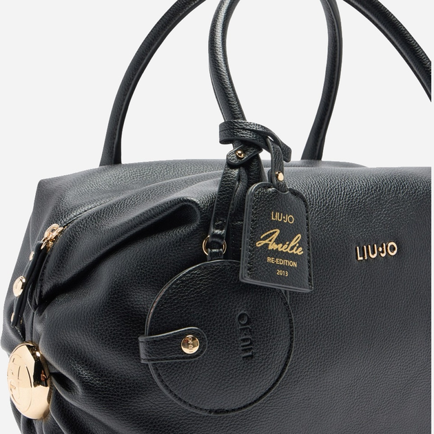 Сумка крос-боді через плече жіноча зі штучної шкіри велика Liu Jo AF5027E0058 22222 Чорна (800070345524) - зображення 4