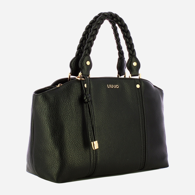 Сумка крос-боді через плече жіноча зі штучної шкіри велика Liu Jo AF5076E0027 22222 Чорна (800070345529) - зображення 3