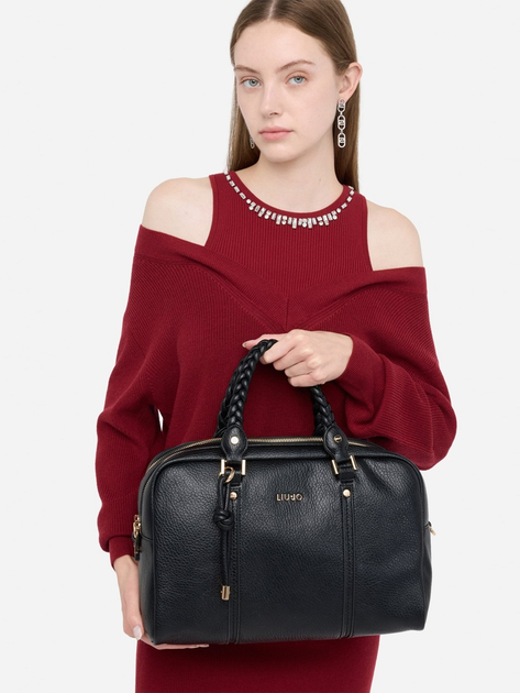 Сумка крос-боді через плече жіноча зі штучної шкіри велика Liu Jo AF5077E0027 22222 Чорна (800070345531) - зображення 2
