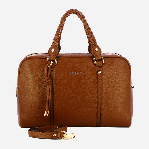 Сумка крос-боді через плече жіноча зі штучної шкіри велика Liu Jo AF5077E0027 09032 Коричнева (800070345530) - зображення 4