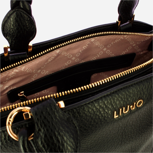 Сумка крос-боді через плече жіноча зі штучної шкіри велика Liu Jo AF5076E0027 22222 Чорна (800070345529) - зображення 5