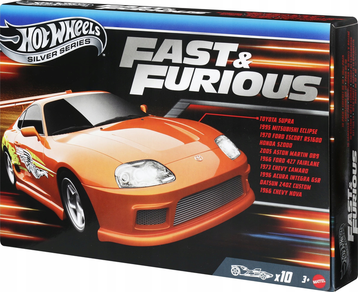 Набір транспортних засобів Mattel Hot Wheels Fast & Furious JCT92 10 шт. (6947731045365) - зображення 2
