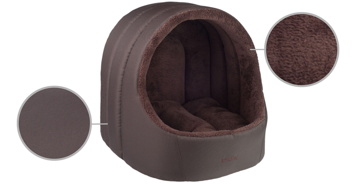 Buda owalna dla psa Amiplay Aspen M brązowa (5907563245815) - obraz 2