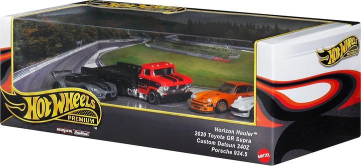 Набір транспортних засобів Mattel Hot Wheels Premium Collector Supra, Porsche, Datsun GMH39-957A 4 шт. (194735263615) - зображення 1