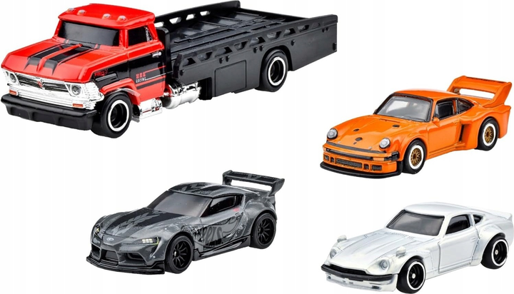 Набір транспортних засобів Mattel Hot Wheels Premium Collector Supra, Porsche, Datsun GMH39-957A 4 шт. (194735263615) - зображення 2