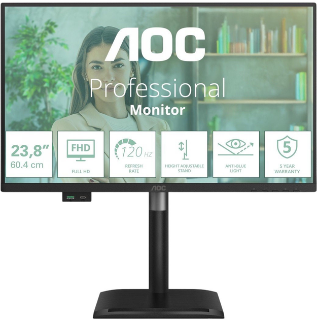 Monitor 23.8" AOC 24P4U (4038986142878) - obraz 1