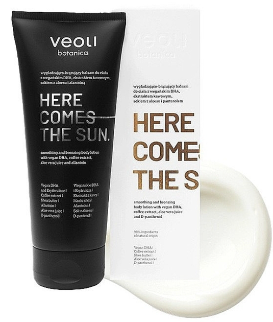 Лосьйон для тіла Veoli Botanica Here comes the sun Бронзуючий 200 мл (5907190822243) - зображення 2