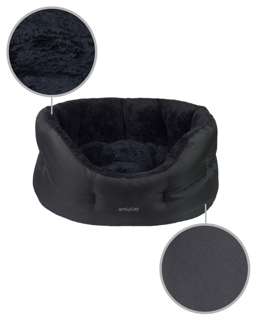 Legowisko dla psa Amiplay Aspen Colosseum L czarne (5907563240995) - obraz 2